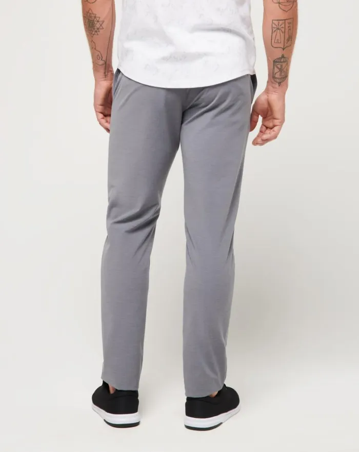 Men Pants TravisMathew OPEN TO CLOSE TECH CHINO PANT Heather Quiet Shade Men Pants TravisMathew OPEN TO CLOSE TECH CHINO PANT Heather Quiet Shade