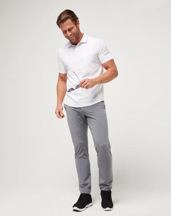 Men Pants TravisMathew OPEN TO CLOSE TECH CHINO PANT Heather Quiet Shade Men Pants TravisMathew OPEN TO CLOSE TECH CHINO PANT Heather Quiet Shade