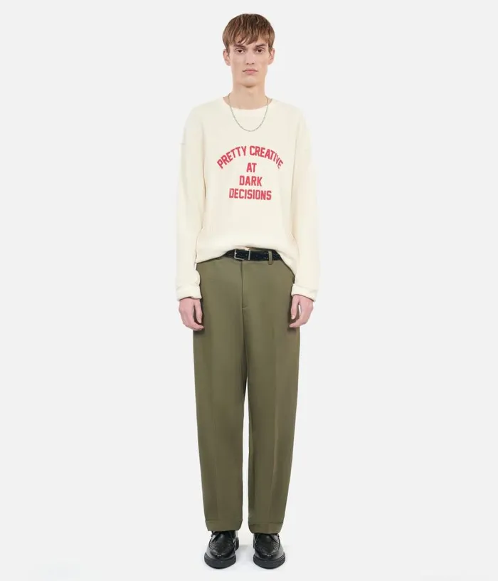 Men Pretty Creative Serigraphy Ecru Sweatshirt THE KOOPLES Sweatshirts and Sweatpants Men Pretty Creative Serigraphy Ecru Sweatshirt THE KOOPLES Sweatshirts and Sweatpants