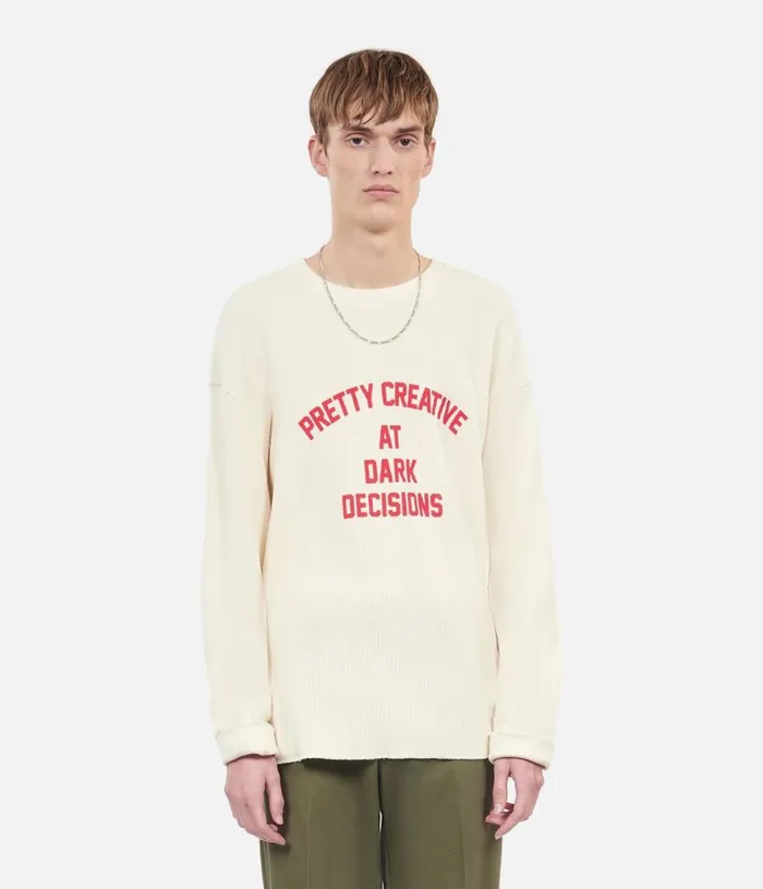 Men Pretty Creative Serigraphy Ecru Sweatshirt THE KOOPLES Sweatshirts and Sweatpants Men Pretty Creative Serigraphy Ecru Sweatshirt THE KOOPLES Sweatshirts and Sweatpants