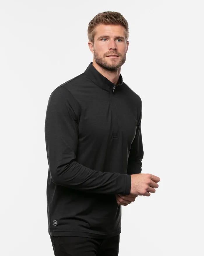 Men Quarter Zips TravisMathew HAVASU 20 QUARTER ZIP Black Men Quarter Zips TravisMathew HAVASU 20 QUARTER ZIP Black