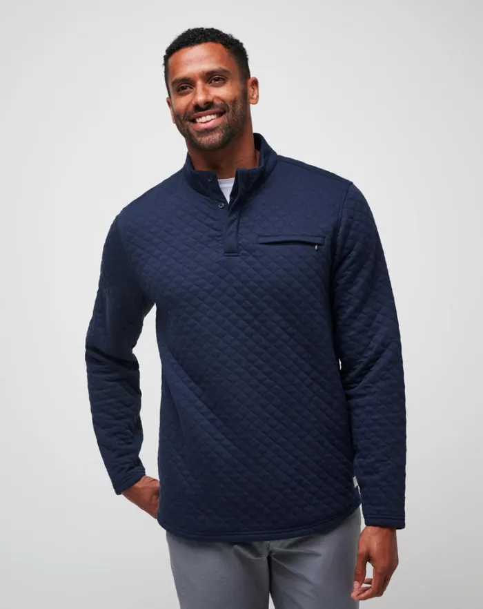 Men Quarter Zips TravisMathew TRANSATLANTIC QUARTER ZIP Total Eclipse