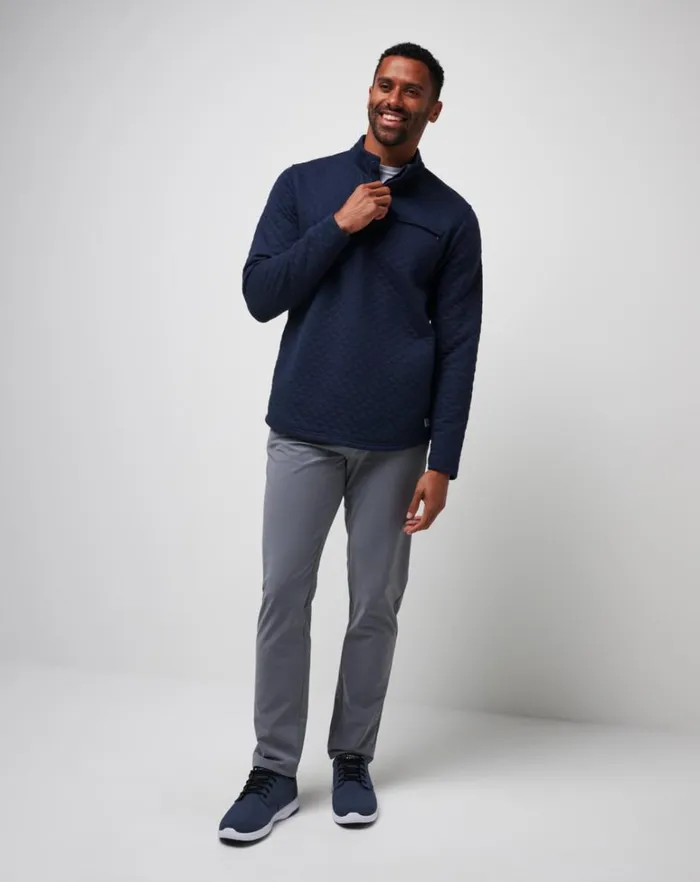 Men Quarter Zips TravisMathew TRANSATLANTIC QUARTER ZIP Total Eclipse Men Quarter Zips TravisMathew TRANSATLANTIC QUARTER ZIP Total Eclipse