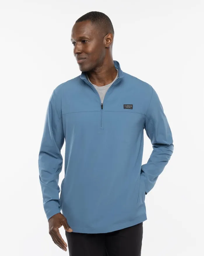 Men Quarter Zips TravisMathew WANDERLUST QUARTER ZIP Copen Blue