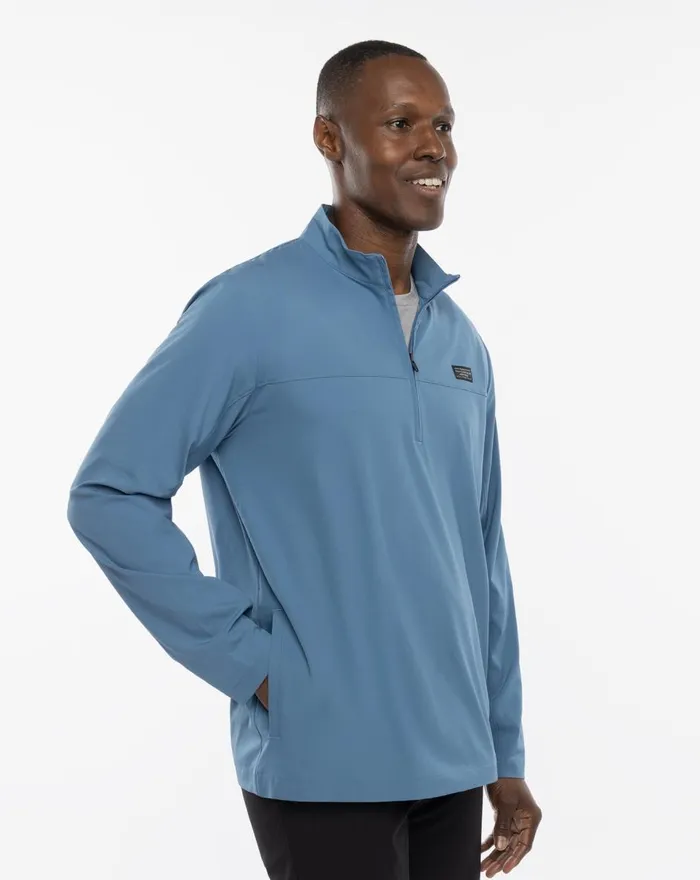Men Quarter Zips TravisMathew WANDERLUST QUARTER ZIP Copen Blue
