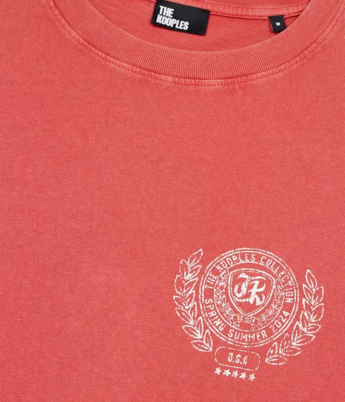 Men Red Tshirt With Blazon Serigraphy THE KOOPLES Tshirts