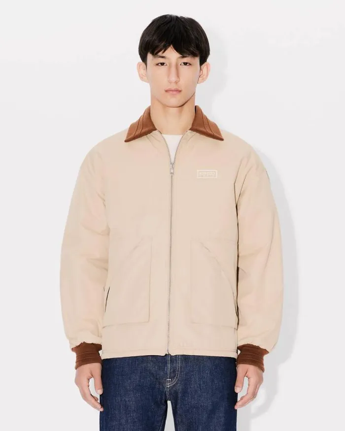 Men Reversible Coach Jacket Beige Kenzo Jackets And Coats