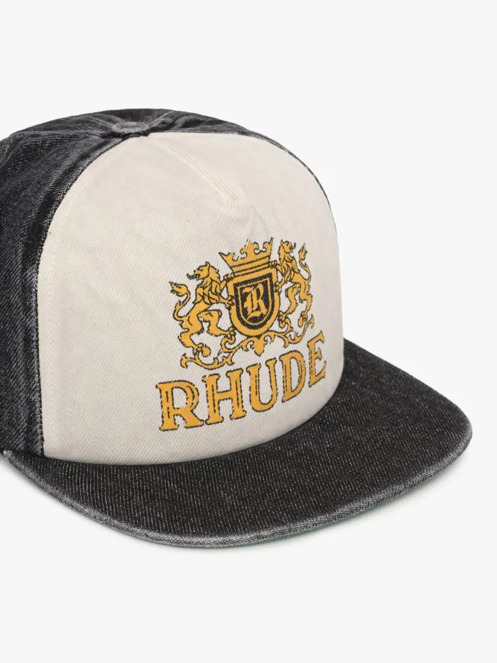 Men Rhude Hats CRESTA DENIM HAT Blackcream