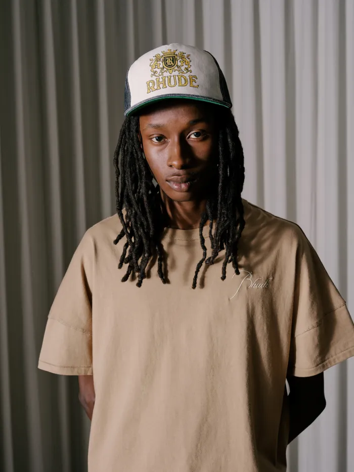 Men Rhude Hats CRESTA DENIM HAT Blackcream