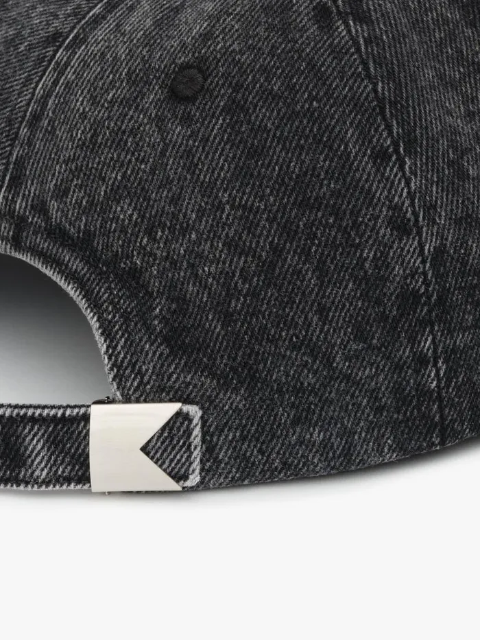Men Rhude Hats DENIM ARC LOGO HAT Black