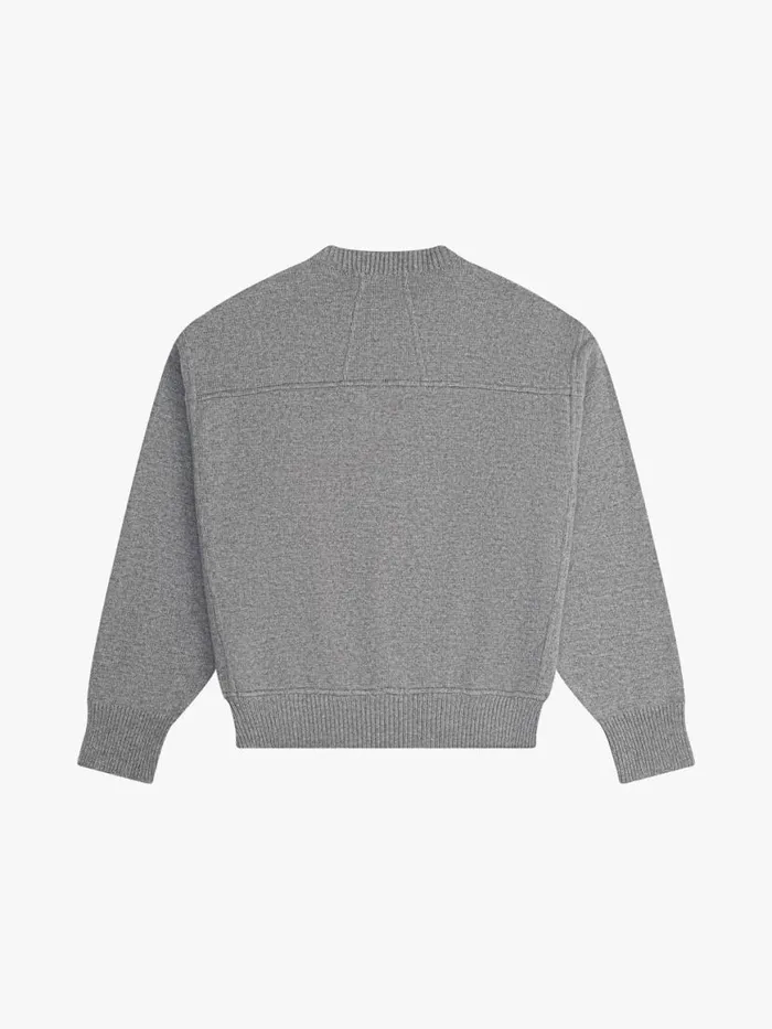 Men Rhude Luxe Knitwear CASHMERE KNIT CORE CREWNECK Grey