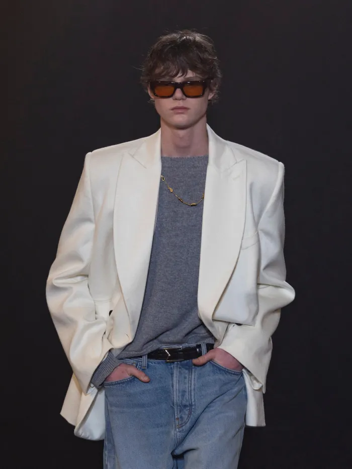 Men Rhude Luxe Knitwear CASHMERE KNIT CORE CREWNECK Grey