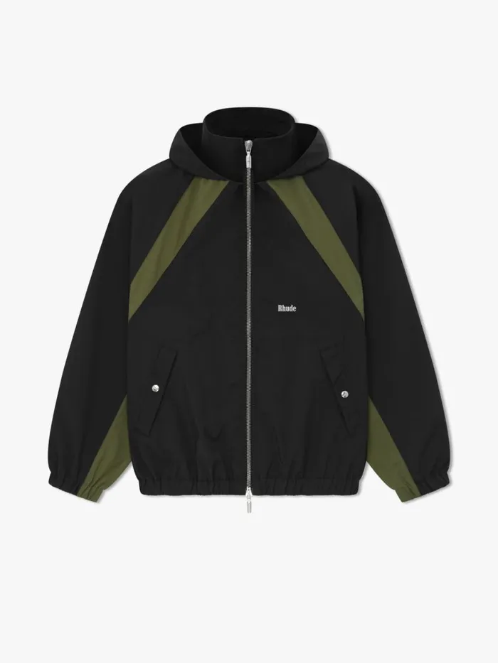 Men Rhude Outerwear AERIAL TRACK JACKET Blackolive