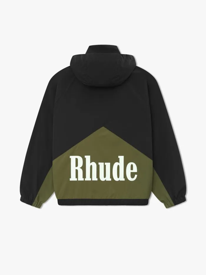 Men Rhude Outerwear AERIAL TRACK JACKET Blackolive