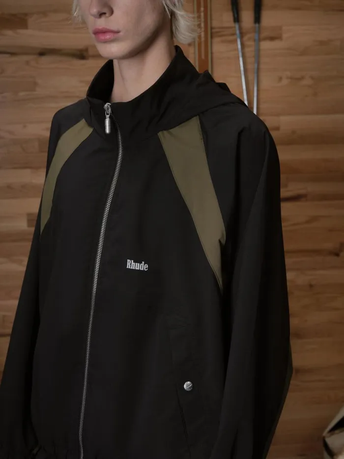 Men Rhude Outerwear AERIAL TRACK JACKET Blackolive