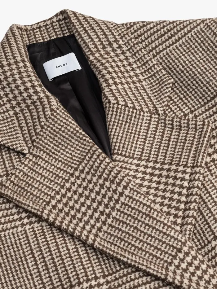 Men Rhude Outerwear WOOL HOUNDSTOOTH COAT Multi