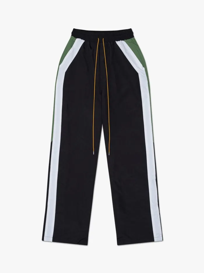 Men Rhude Pants COLOR BLOCKED TRACK PANT Blackwhite