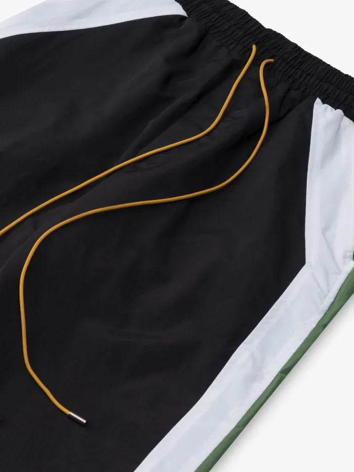 Men Rhude Pants COLOR BLOCKED TRACK PANT Blackwhite