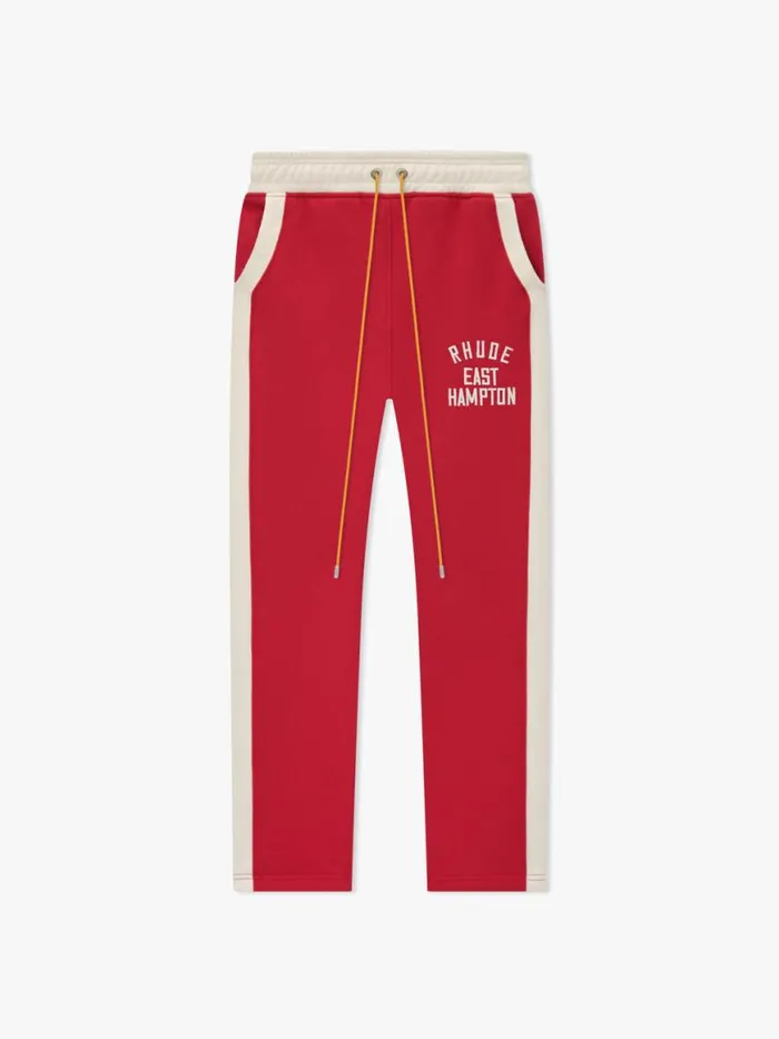 Men Rhude Pants EAST HAMPTON SWEATPANT Redcream