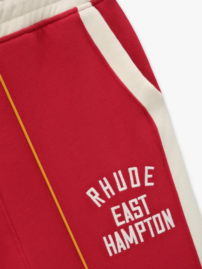 Men Rhude Pants EAST HAMPTON SWEATPANT Redcream Men Rhude Pants EAST HAMPTON SWEATPANT Redcream