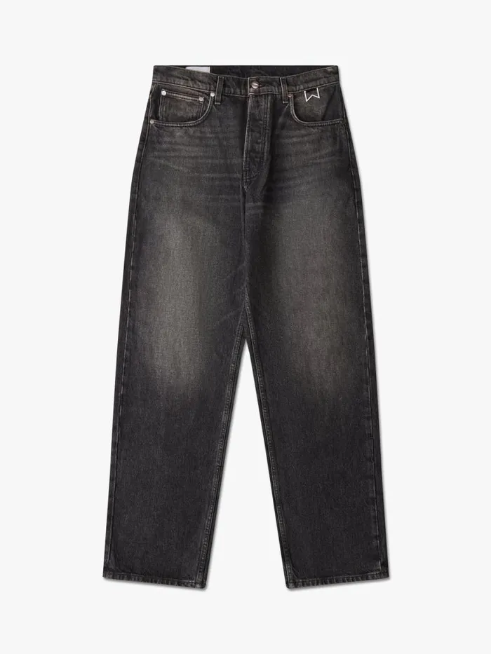 Men Rhude Pants WIDE LEG DENIM Black