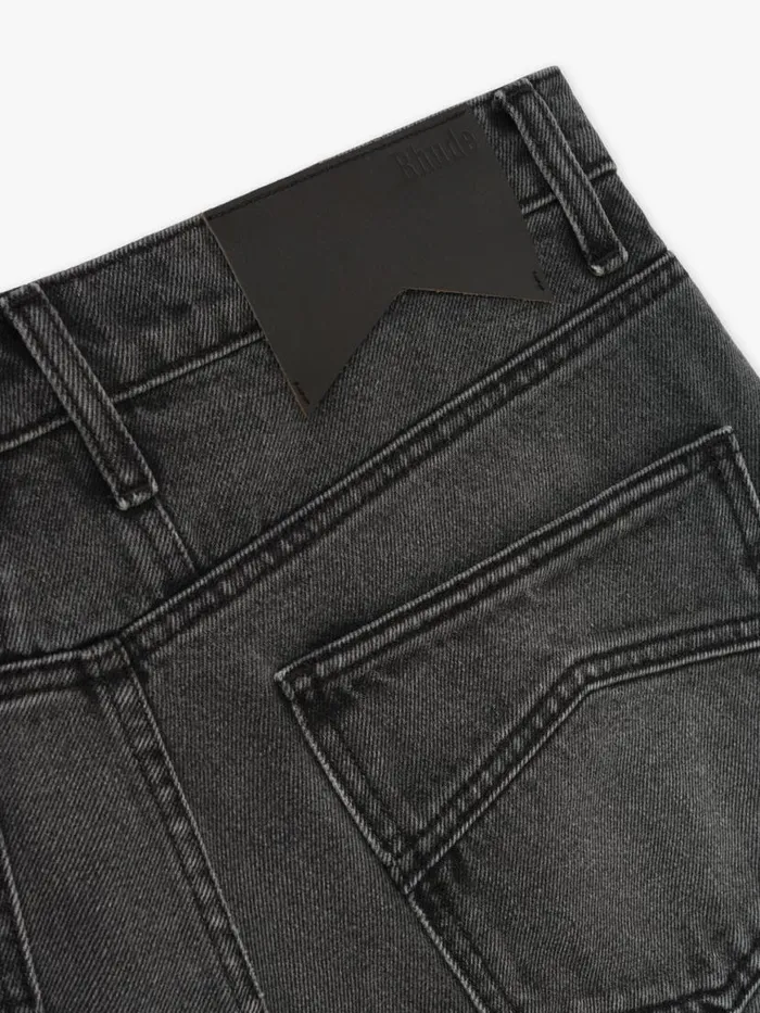 Men Rhude Pants WIDE LEG DENIM Black