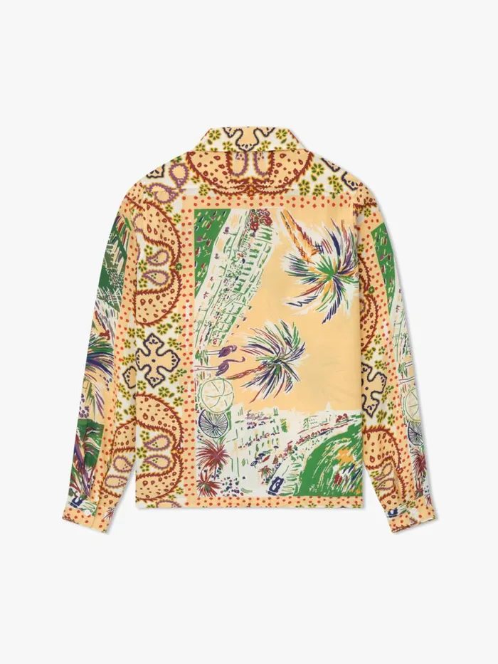 Men Rhude Shirts PALMINA SILK LS SHIRT Multi