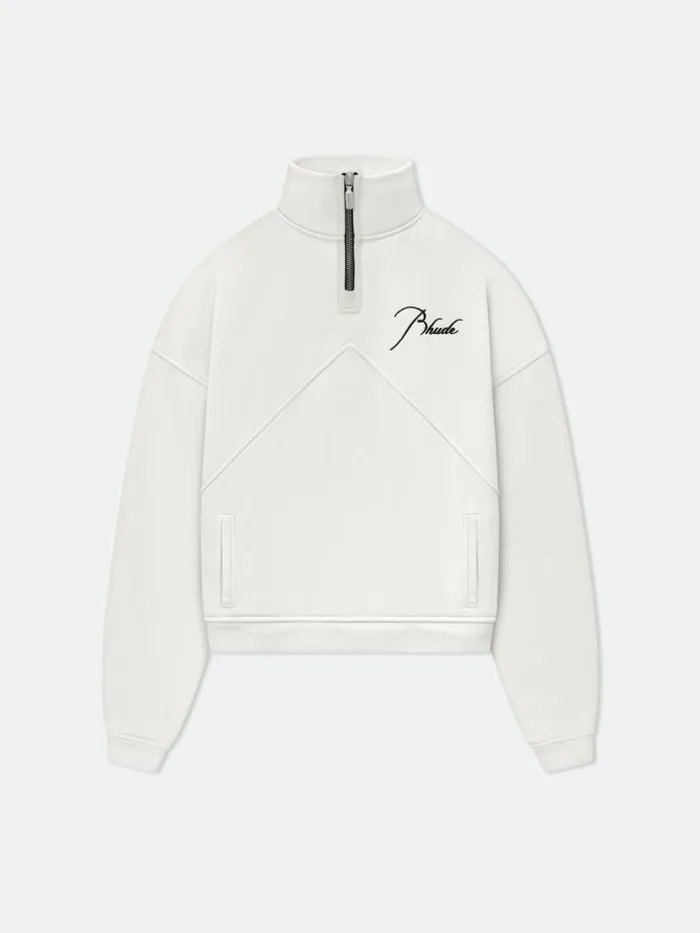Men Rhude Sweatshirts QUARTER ZIP Vtg White