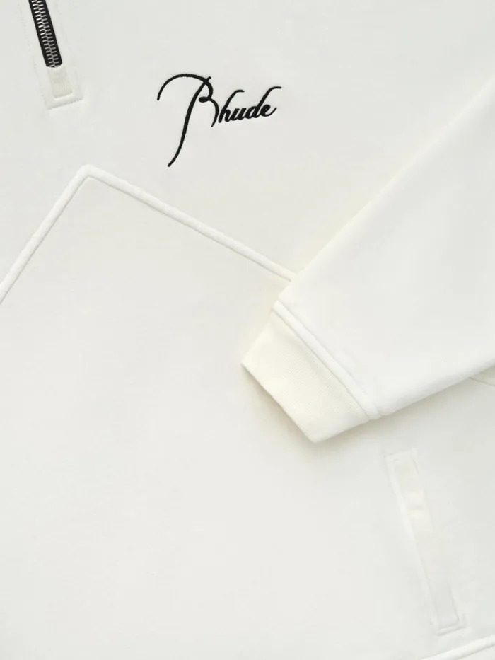 Men Rhude Sweatshirts QUARTER ZIP Vtg White