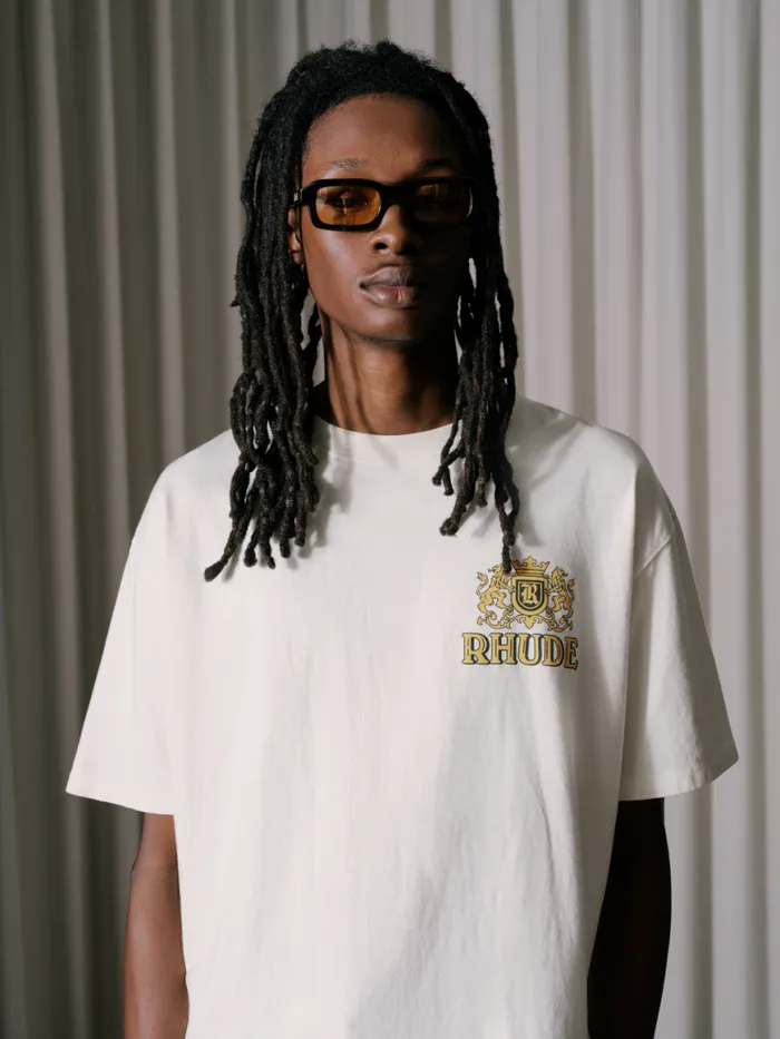 Men Rhude Tees CRESTA CIGAR TEE Vtg White