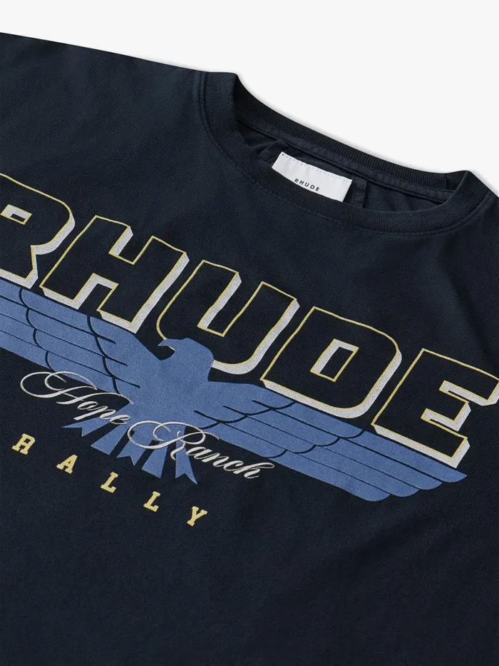 Men Rhude Tees HOPE RANCH LS TEE Vtg Black