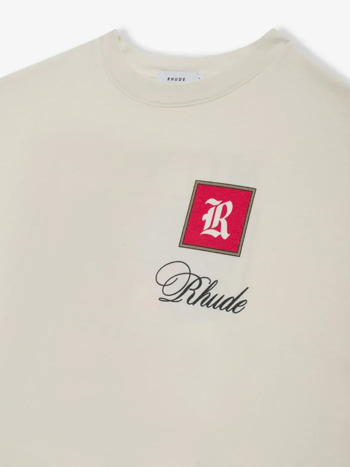 Men Rhude Tees MONACO TEE Vtg White Men Rhude Tees MONACO TEE Vtg White