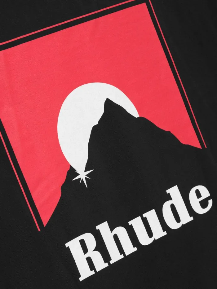 Men Rhude Tees MOONLIGHT TEE Vtg Blackred Men Rhude Tees MOONLIGHT TEE Vtg Blackred