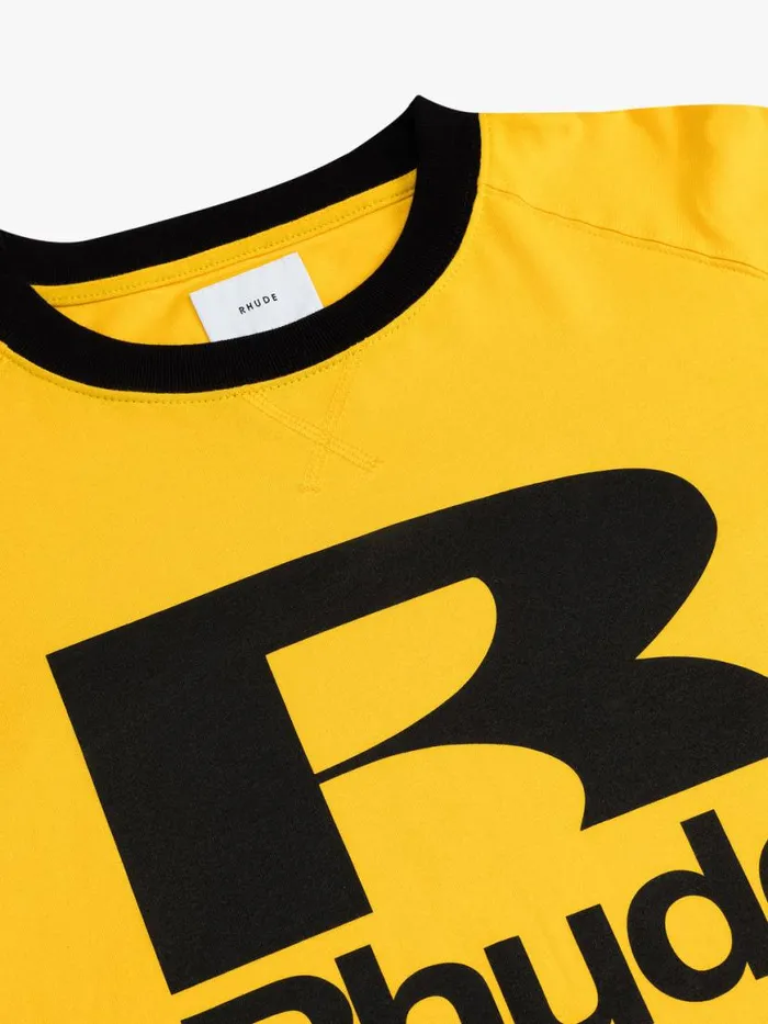 Men Rhude Tees PETROL LS TEE Yellowblack