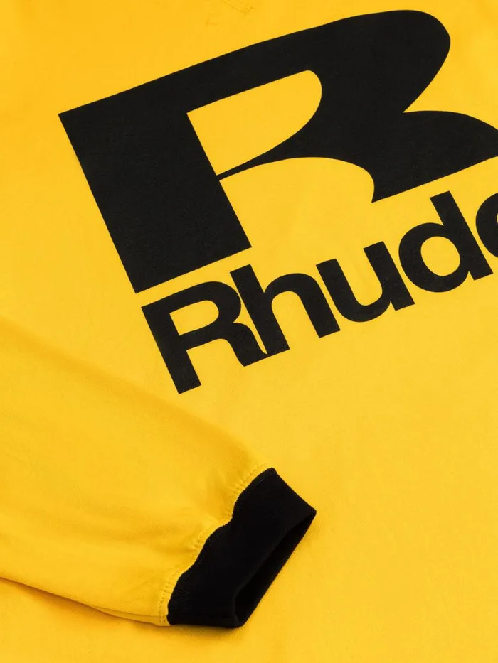 Men Rhude Tees PETROL LS TEE Yellowblack