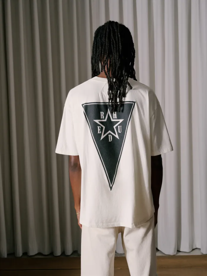 Men Rhude Tees WILD HORSES TEE Vtg White