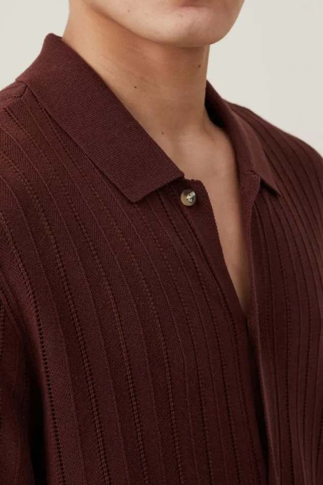 Men Shirts and Polos Cotton On Pablo Short Sleeve Shirt Brown Ladder