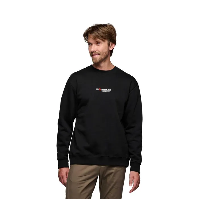 Men Shirts Black Diamond Heritage Wordmark Crew Black Diamond Gear