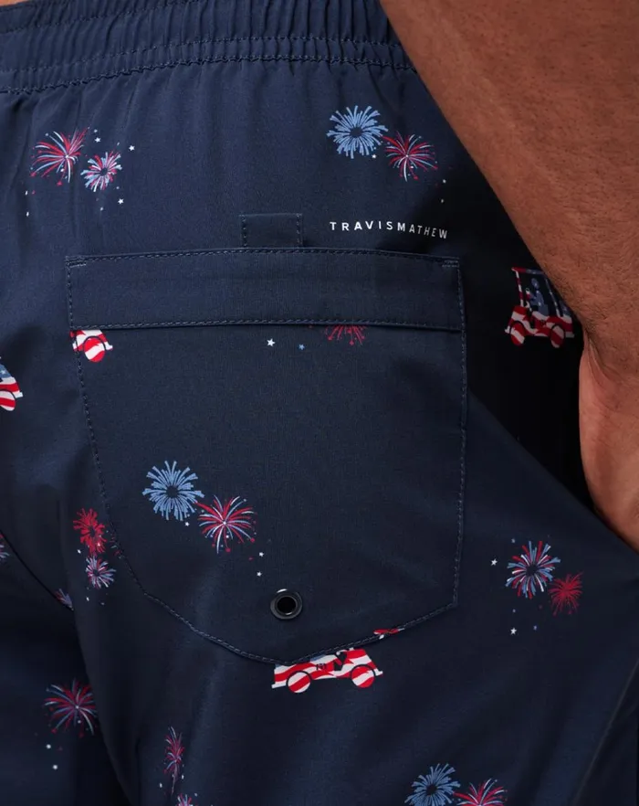 Men Shorts TravisMathew POOLSIDE PATRIOT BOARDSHORT Total Eclipse Men Shorts TravisMathew POOLSIDE PATRIOT BOARDSHORT Total Eclipse