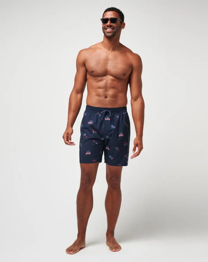 Men Shorts TravisMathew POOLSIDE PATRIOT BOARDSHORT Total Eclipse Men Shorts TravisMathew POOLSIDE PATRIOT BOARDSHORT Total Eclipse