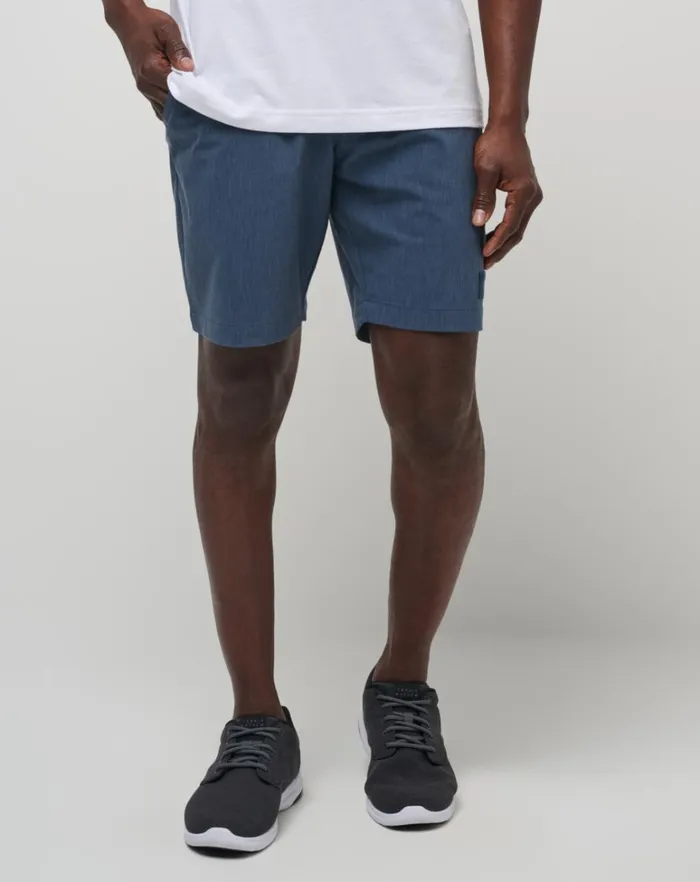 Men Shorts TravisMathew TECH CHINO POCKET SHORT 8IN Heather Total Eclipse