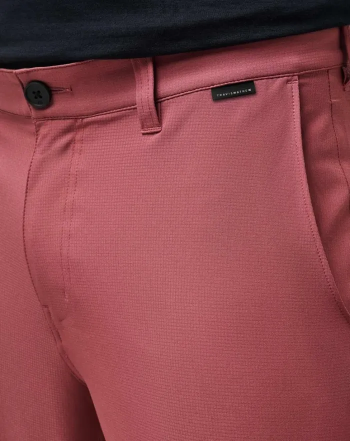Men Shorts TravisMathew WANDERLUST SHORT 9IN Roan Rouge Men Shorts TravisMathew WANDERLUST SHORT 9IN Roan Rouge
