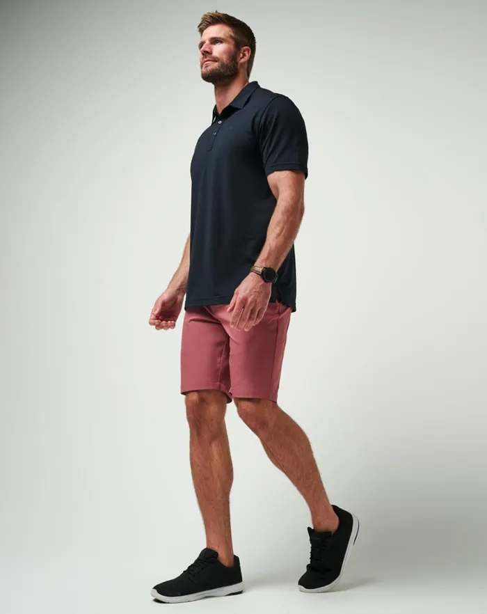 Men Shorts TravisMathew WANDERLUST SHORT 9IN Roan Rouge Men Shorts TravisMathew WANDERLUST SHORT 9IN Roan Rouge