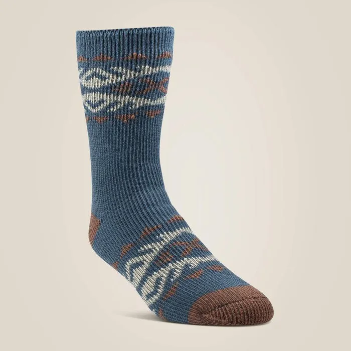 Men Socks Ariat Premium Alpine Sock Pair Multi Color Pair Sage
