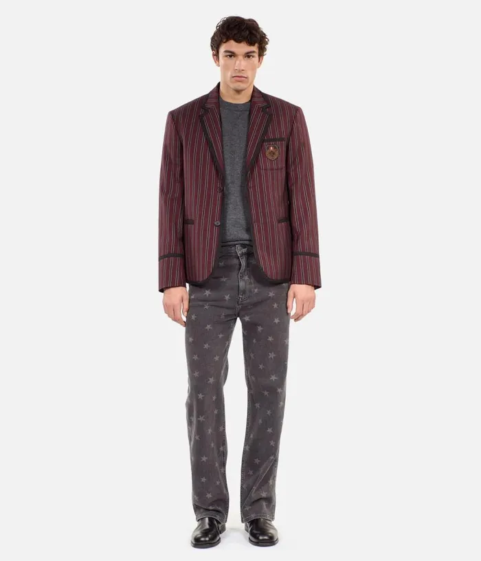 Men Striped Woolblend Jacket THE KOOPLES Blazers and Suits