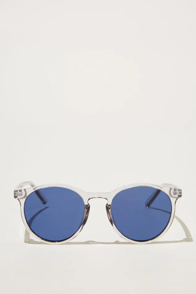 Men Sunglasses Cotton On Lorne Polarized Sunglasses Grey Crystalblue