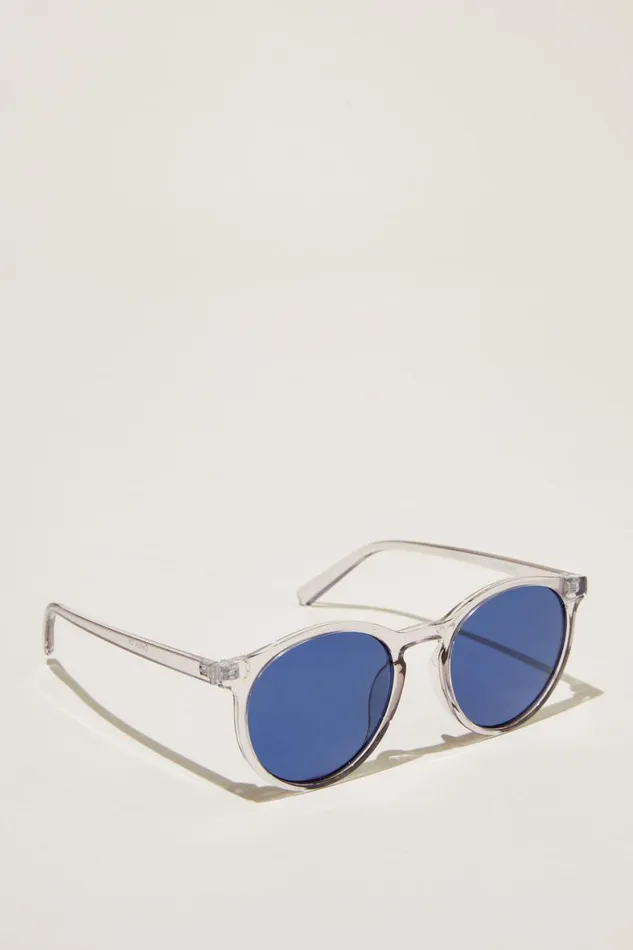 Men Sunglasses Cotton On Lorne Polarized Sunglasses Grey Crystalblue