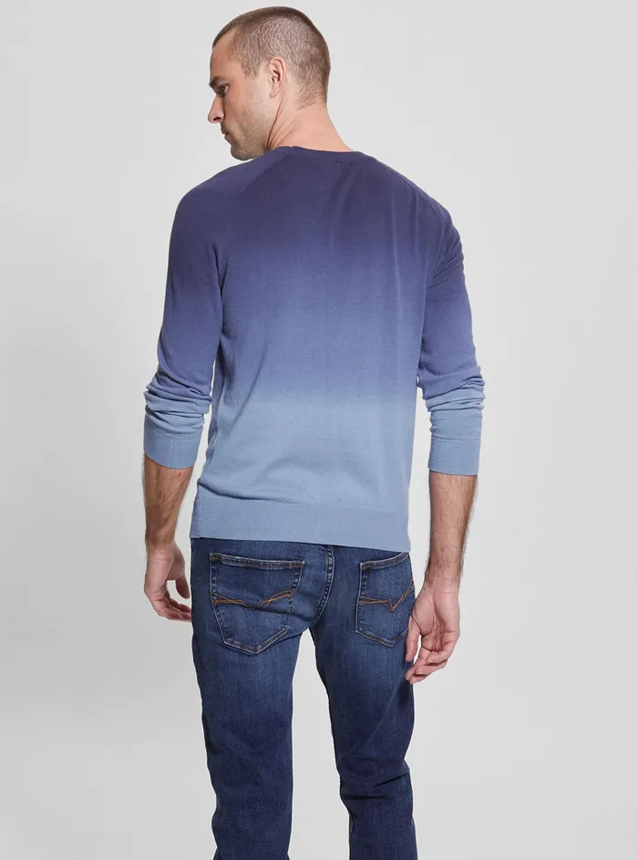 Men Sweaters and Knits GUESS Blue Pace Deep Dye Jumper