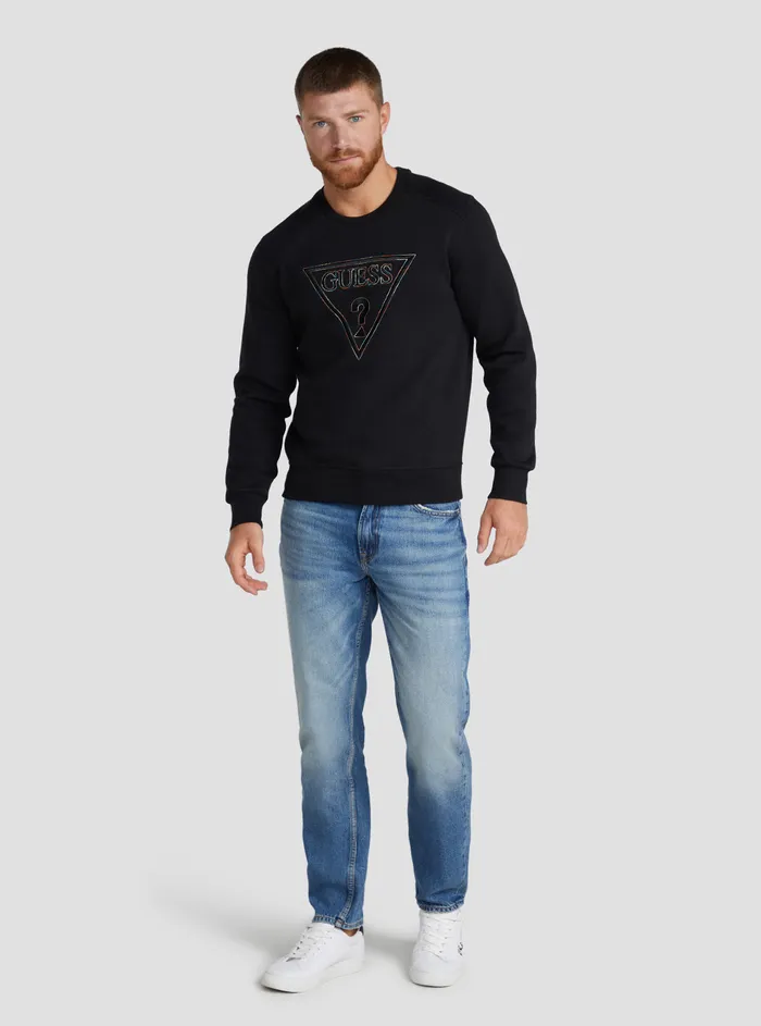 Men Sweaters and Knits GUESS Eco Black Vil Logo Jumper Men Sweaters and Knits GUESS Eco Black Vil Logo Jumper