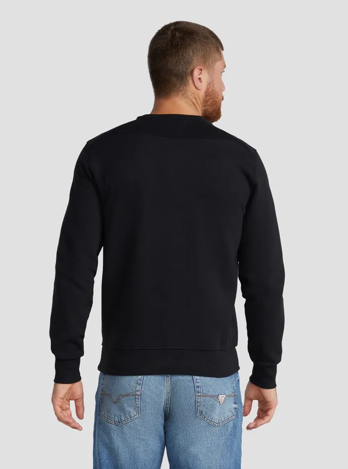 Men Sweaters and Knits GUESS Eco Black Vil Logo Jumper Men Sweaters and Knits GUESS Eco Black Vil Logo Jumper
